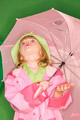 grafica: bimba con ombrello